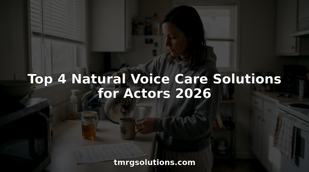 Actor preparing herbal tea for voice care