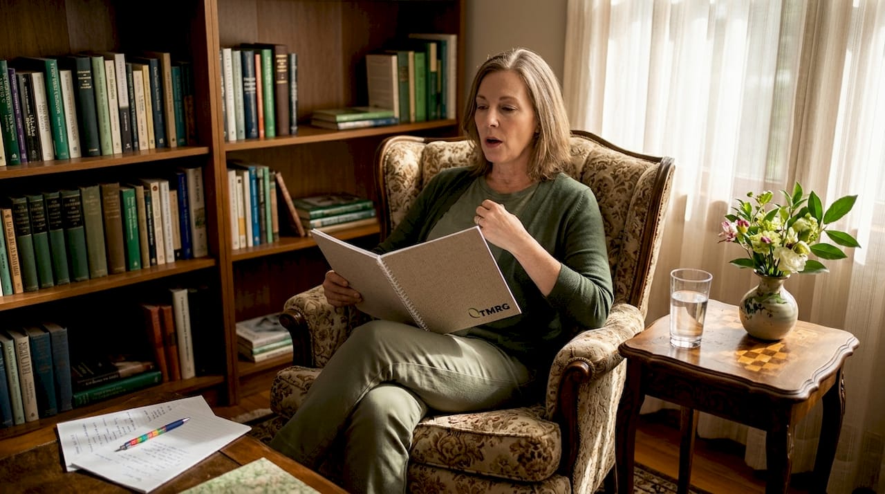 Person practicing voice exercises at home