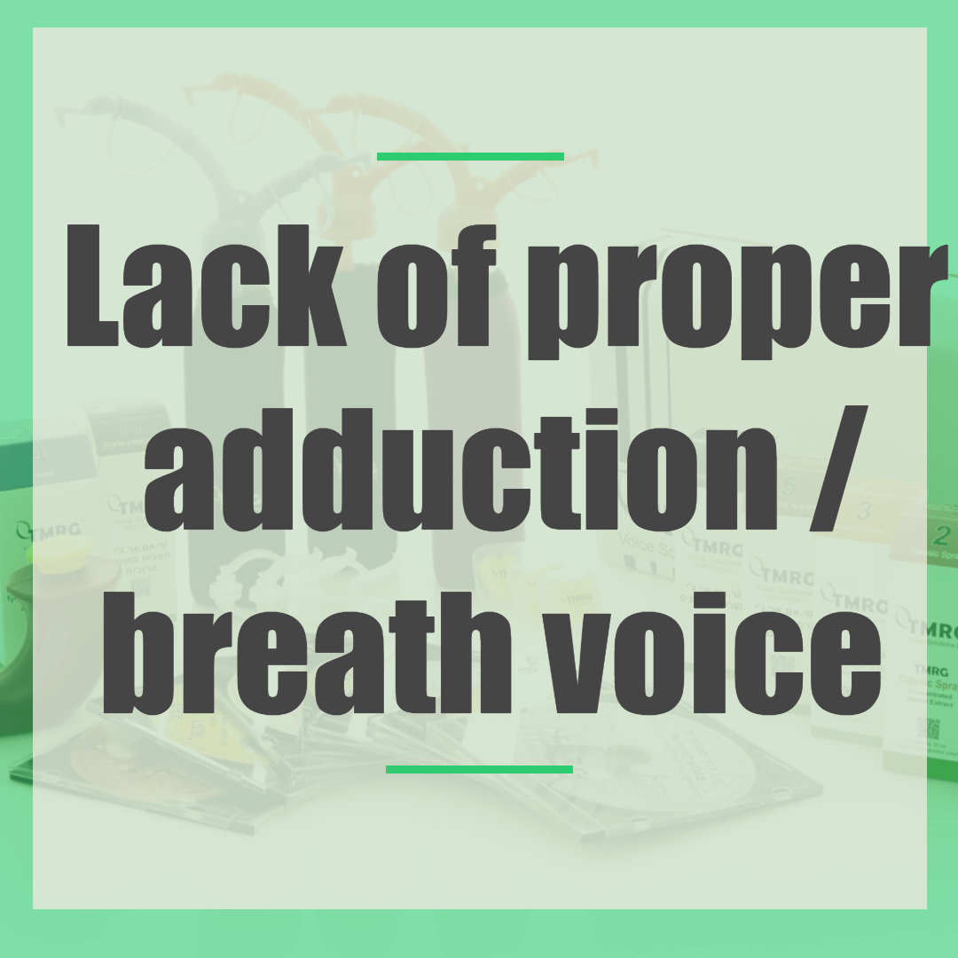 Lack of proper adduction / breath voice