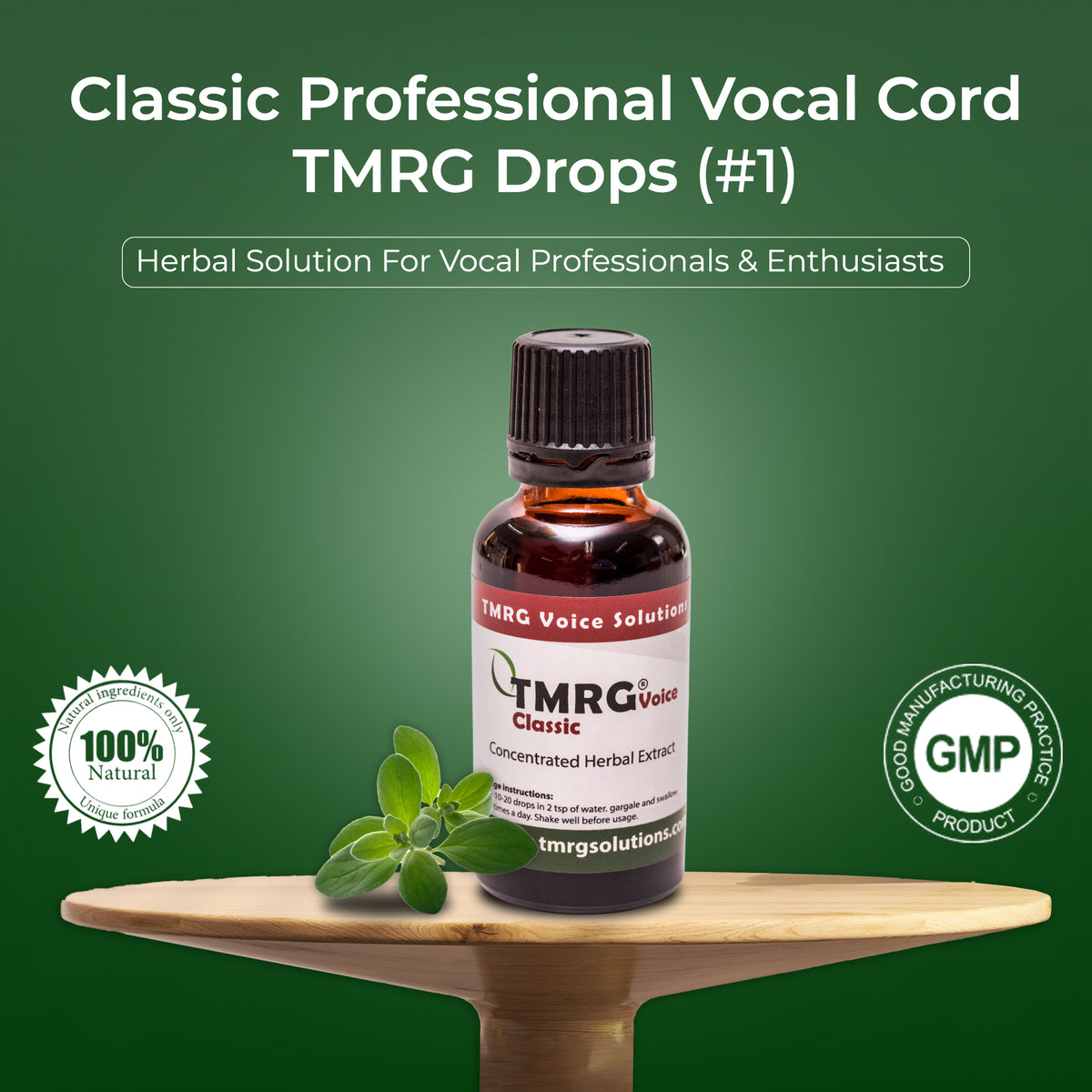 TMRG Loud &amp; Clear Mini- Classic Voice Recovery Drops (#1) (15ml)