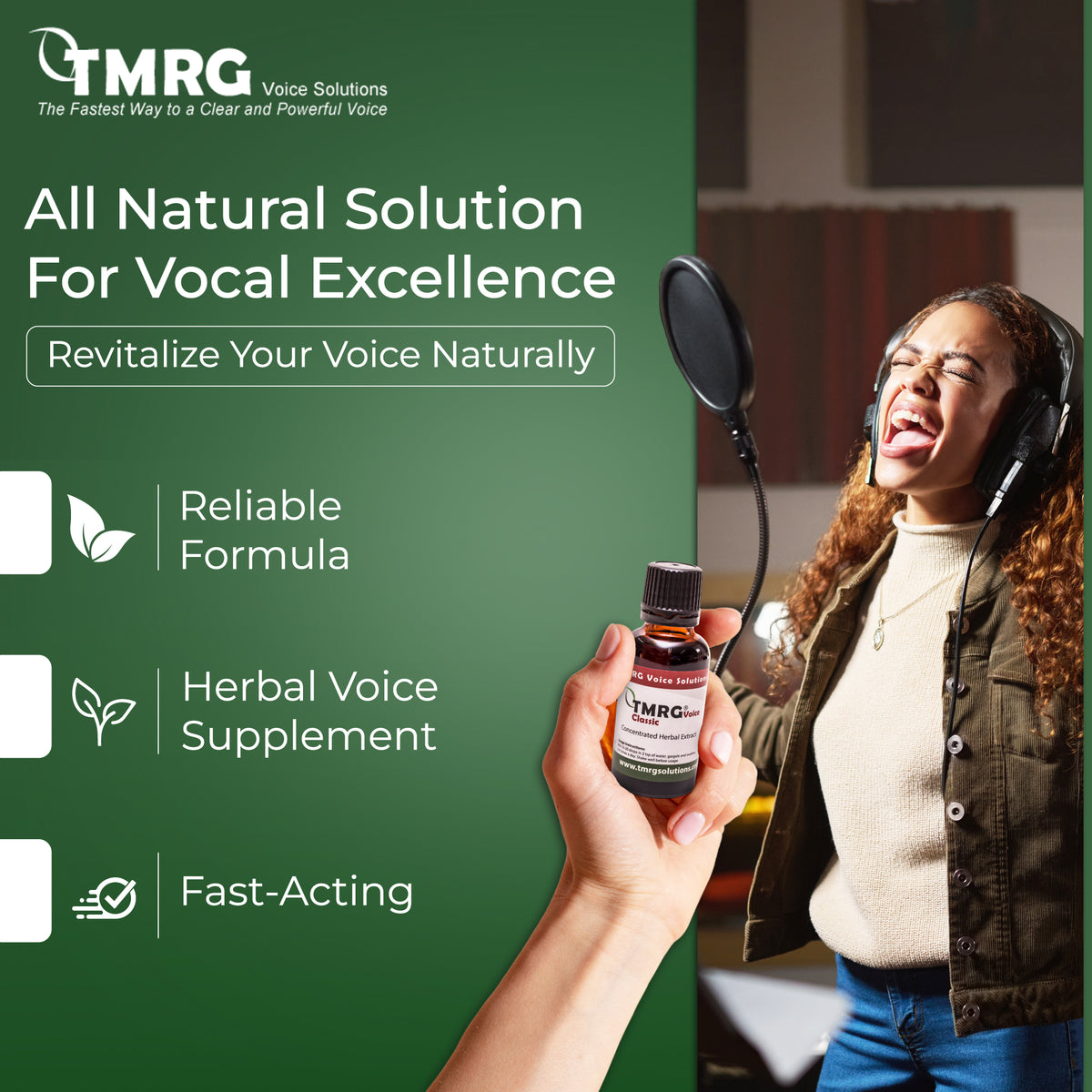 TMRG Loud &amp; Clear Mini- Classic Voice Recovery Drops (#1) (15ml)