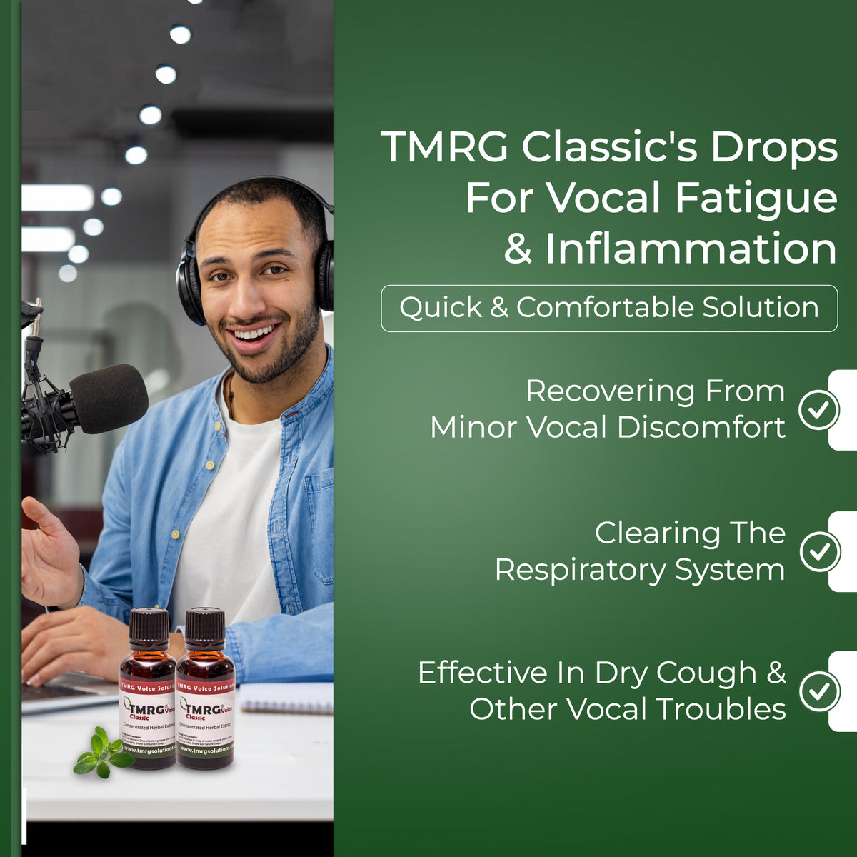 TMRG Loud &amp; Clear Mini- Classic Voice Recovery Drops (#1) (15ml)